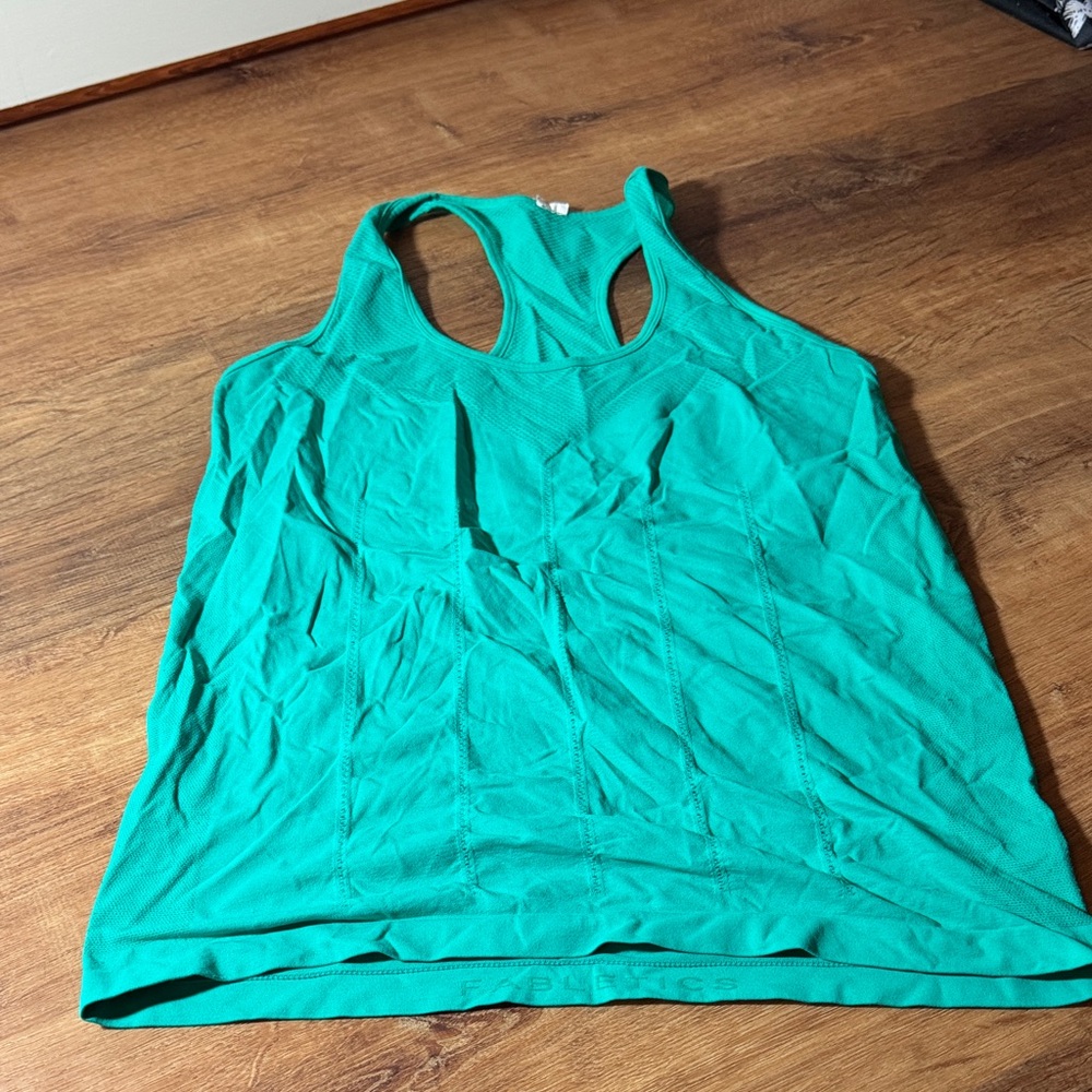 Fabletics green Racerback Tank Top size large